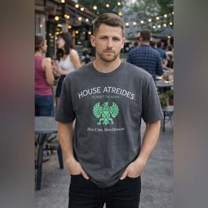 Dune House Atreides Planet Caladan Tee Size XL Sci-Fi Movie Gildan Heavy Cotton